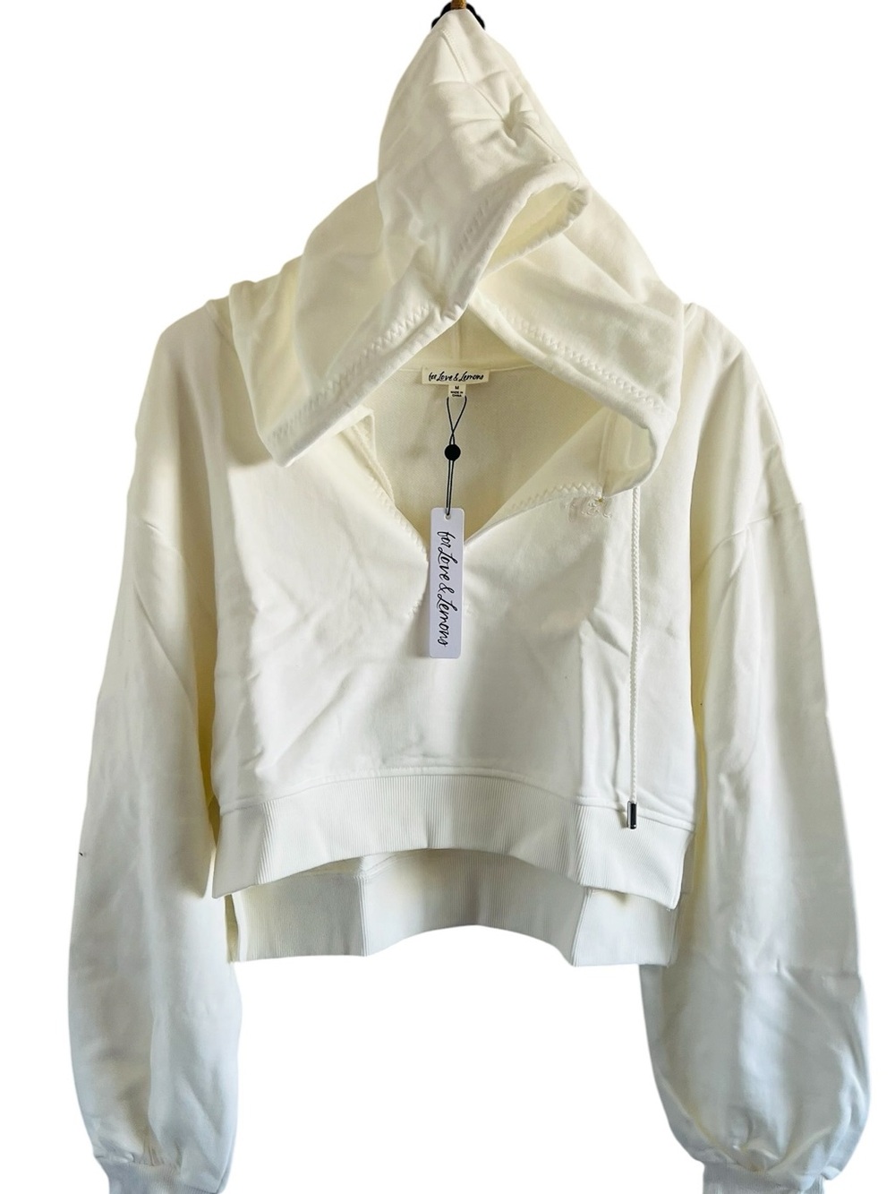 For Loves & Lemons Harper Crop Hoodie Sweater